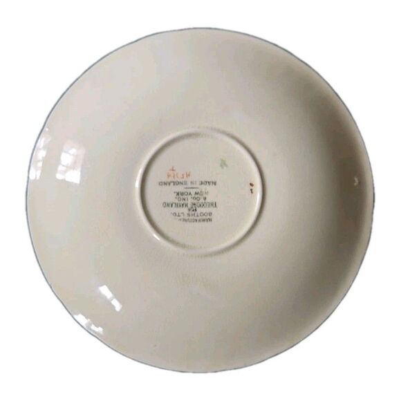 Set of 2 Saucers Vtg Theodore Haviland England Booths Ltd Flowers A5328 - Picture 3 of 6